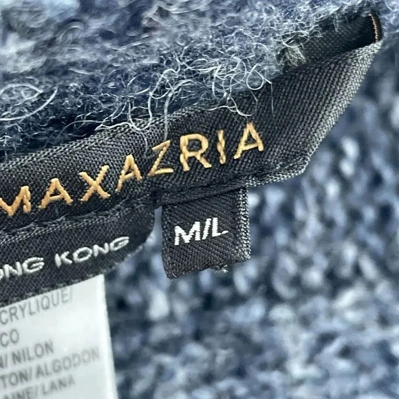 BCBG Max Azria Womens Mixed Material Open Front Cardigan Sweater M/L 4440 - Picture 4 of 9